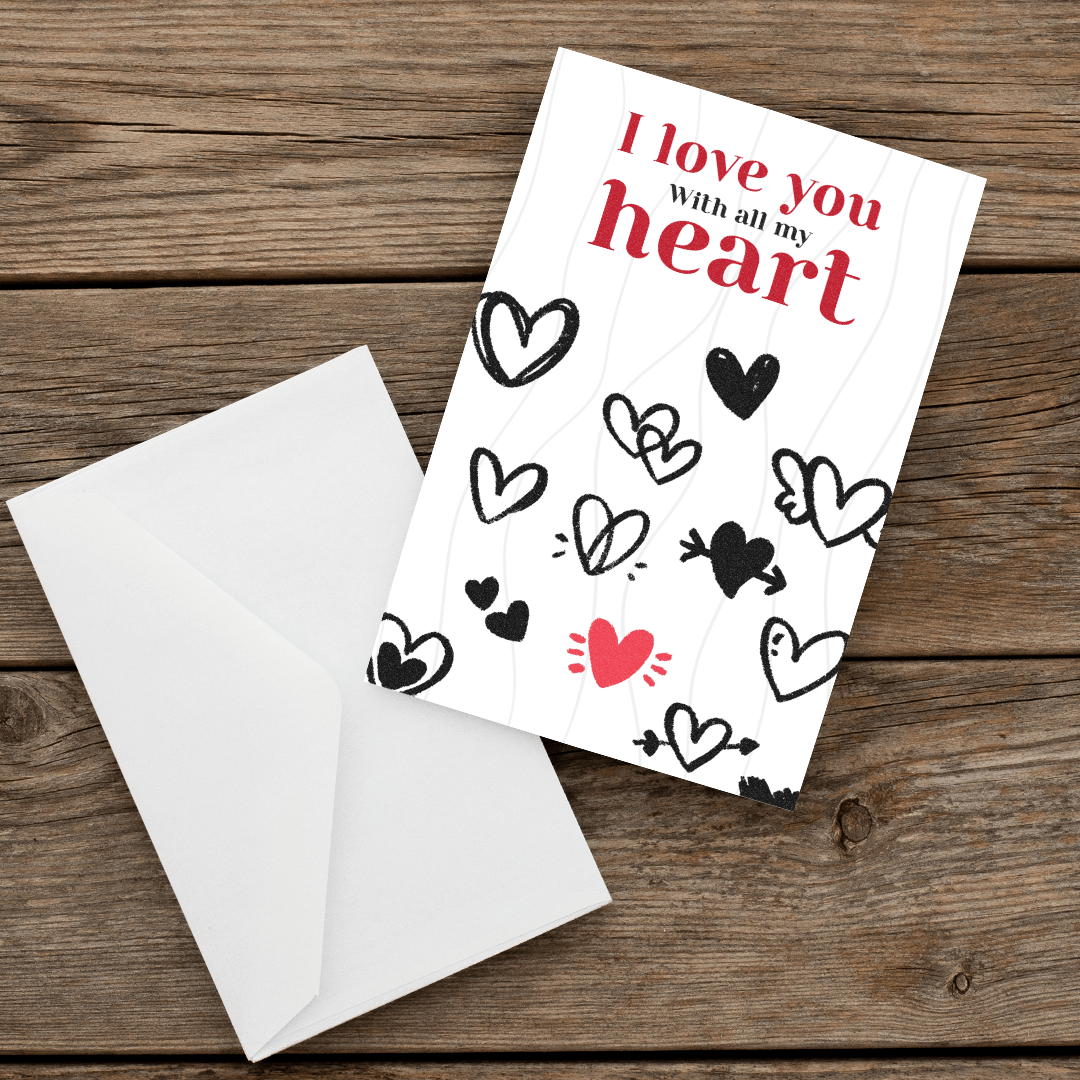 023 valentine's Greeting Card Love-Front