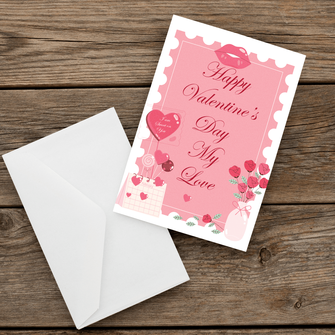 090 valentine's Greeting Card Love-Front