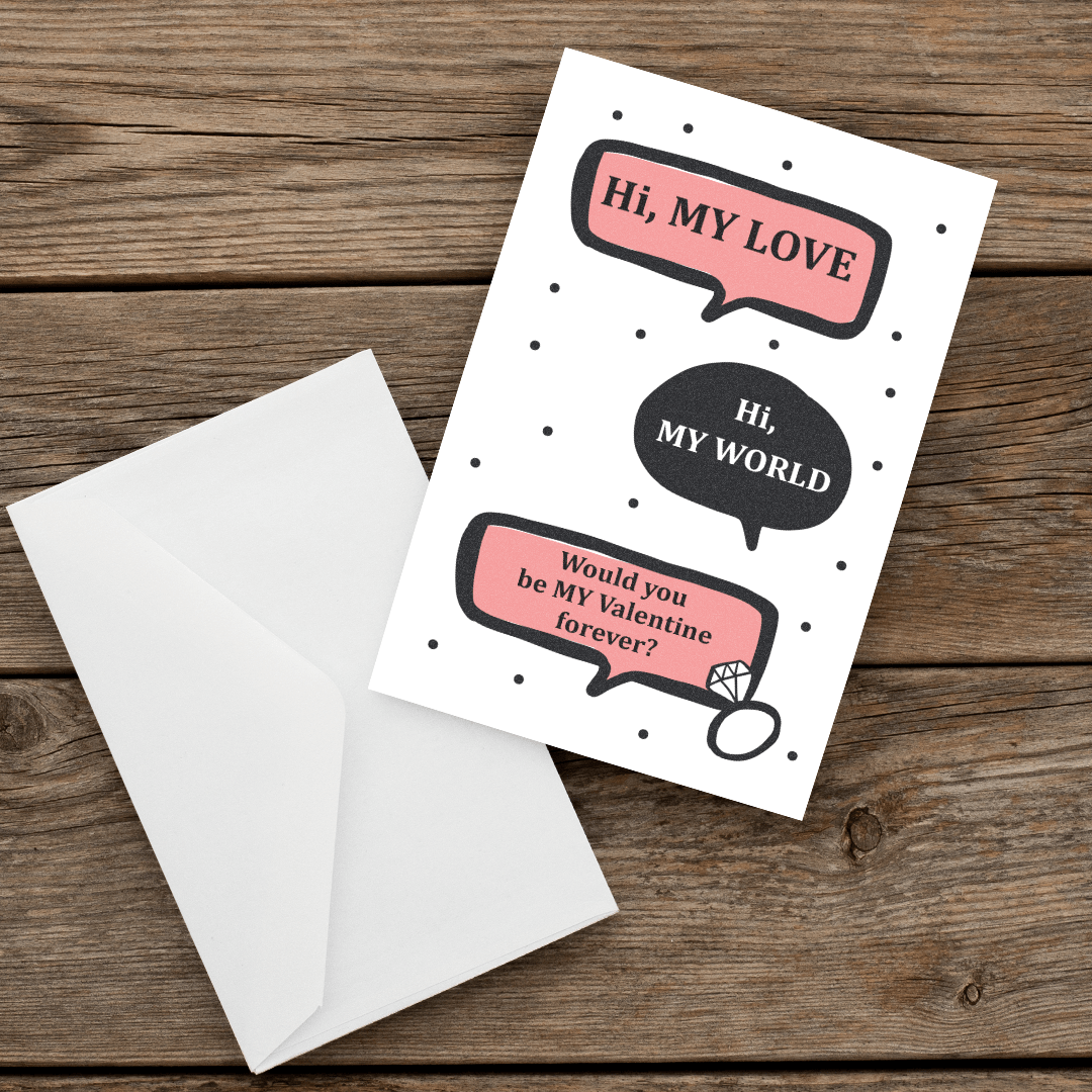 096 valentine's Greeting Card Love-Front