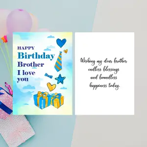 Brother Happy Birthday Greeting Cards 3 GC Birthday BRO 0006