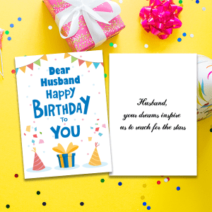 Husband Happy Birthday Greeting Cards 3 GC Birthday HUS 0014