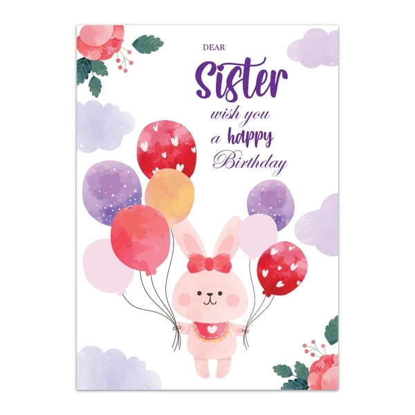 Sister Happy Birthday Greeting Cards - GC Birthday SIS 0001