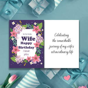 Wife Happy Birthday Greeting Cards 3 GC Birthday WIF 0008