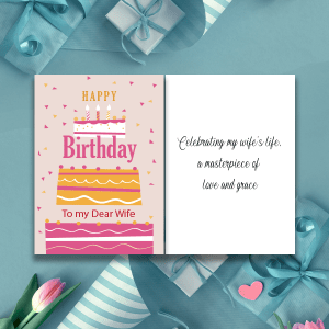 Wife Happy Birthday Greeting Cards 3 GC Birthday WIF 0014