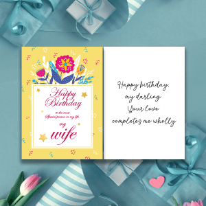 Wife Happy Birthday Greeting Cards 3 GC Birthday WIF 0016