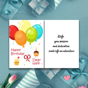 Wife Happy Birthday Greeting Cards 3 GC Birthday WIF 0023