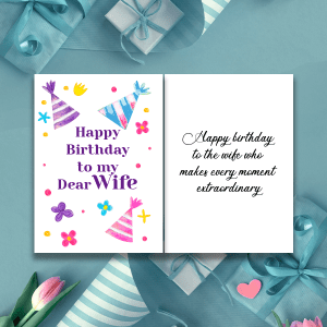 Wife Happy Birthday Greeting Cards 3 GC Birthday WIF 0025