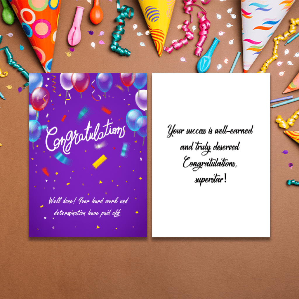 Congratulation Greeting Cards - Custom Labels | Stickers | Personalised