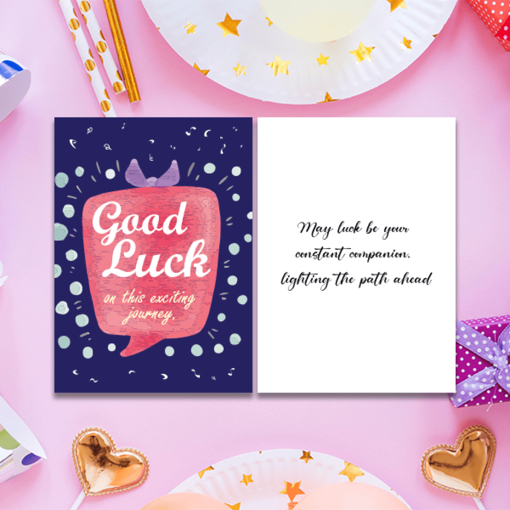 Good Luck Greeting Cards - Custom Labels | Stickers | Personalised Gift ...