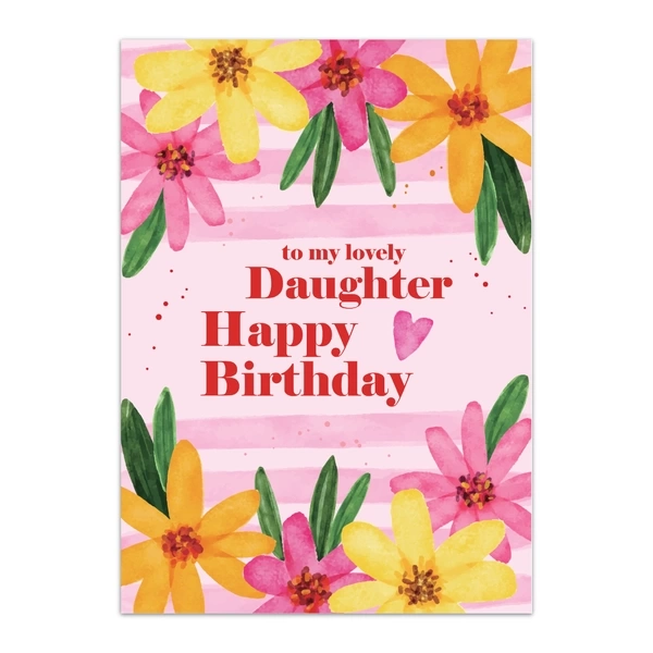 Daughter Happy Birthday Greeting Cards - GC BIRTHDAY DAUGHTER 0008