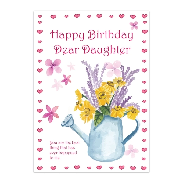 Daughter Happy Birthday Greeting Cards - GC BIRTHDAY DAUGHTER 0014