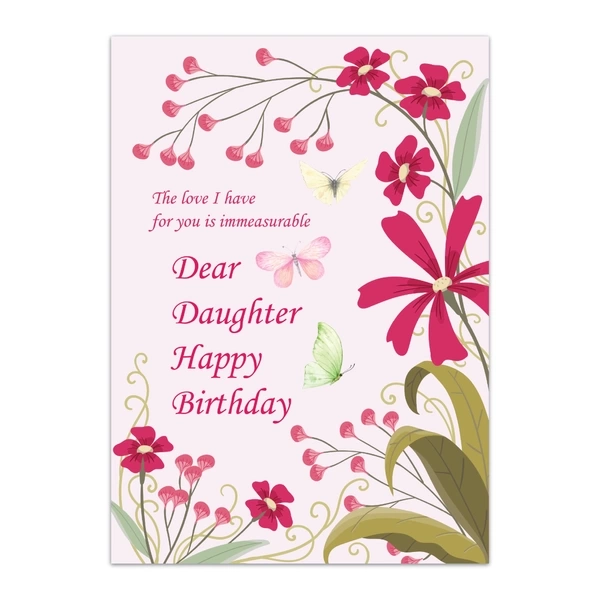 Daughter Happy Birthday Greeting Cards - GC BIRTHDAY DAUGHTER 0016