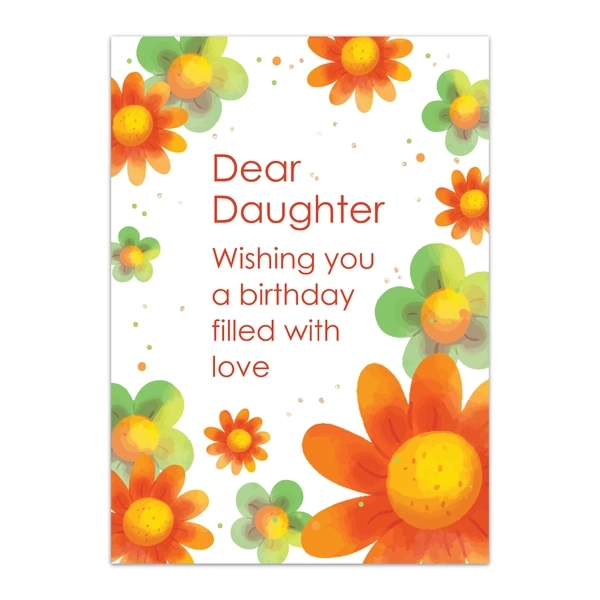 Daughter Happy Birthday Greeting Cards - GC BIRTHDAY DAUGHTER 0017