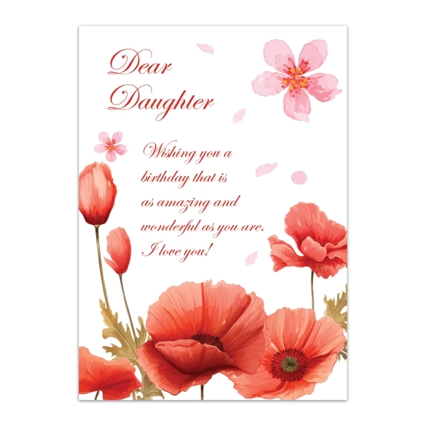 Daughter Happy Birthday Greeting Cards - GC BIRTHDAY DAUGHTER 0019