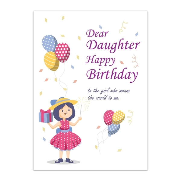 Daughter Happy Birthday Greeting Cards - GC BIRTHDAY DAUGHTER 0022
