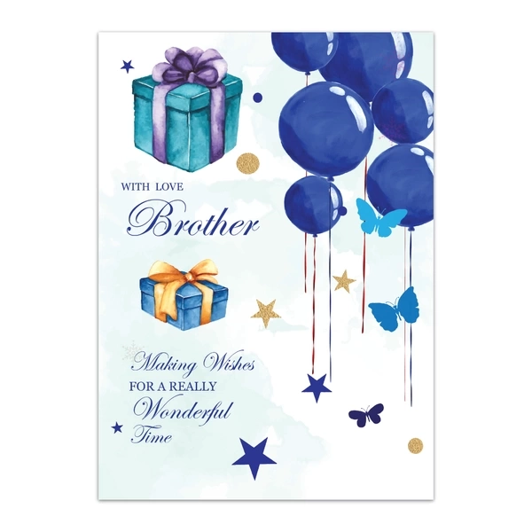 Brother Happy Birthday Greeting Cards - GC Birthday BRO 0001