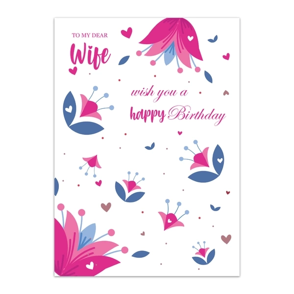 Wife Happy Birthday Greeting Cards 5 Wife Happy Birthday Greeting Cards - GC Birthday WIF 0001