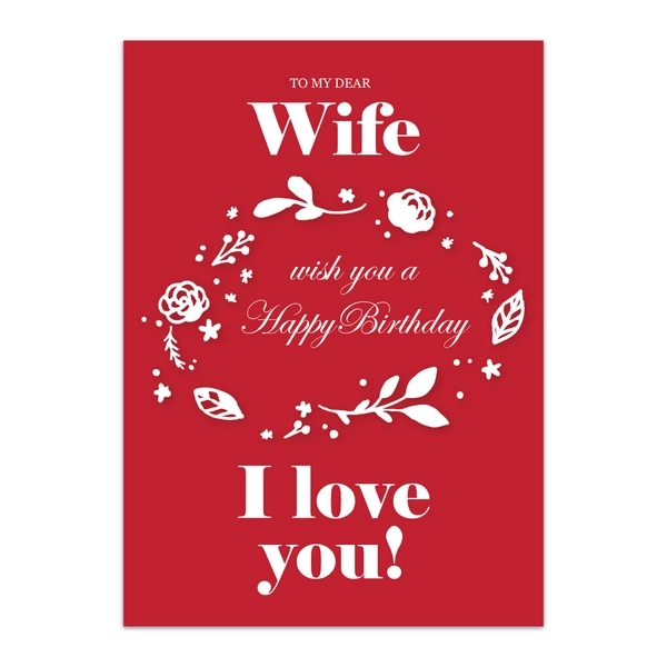 Wife Happy Birthday Greeting Cards- GC Birthday WIF 0002
