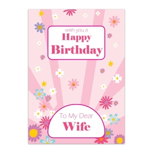 Wife Happy Birthday Greeting Cards- GC Birthday WIF 0004