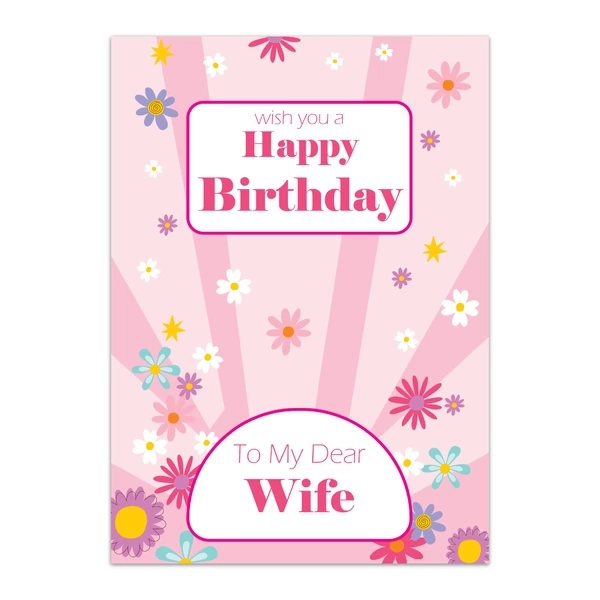 Wife Happy Birthday Greeting Cards- GC Birthday WIF 0004