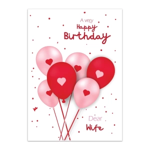 Wife Happy Birthday Greeting Cards- GC Birthday WIF 0005