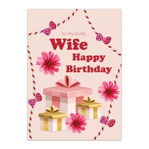Wife Happy Birthday Greeting Cards- GC Birthday WIF 0009
