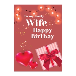 Wife Happy Birthday Greeting Cards- GC Birthday WIF 0010