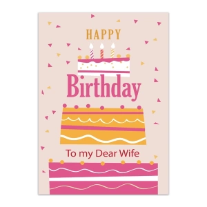 Wife Happy Birthday Greeting Cards- GC Birthday WIF 0014