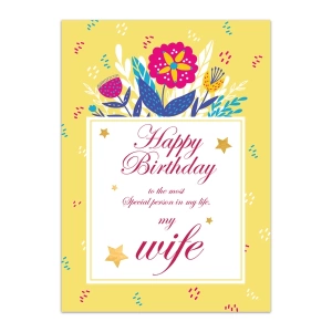 Wife Happy Birthday Greeting Cards- GC Birthday WIF 0016