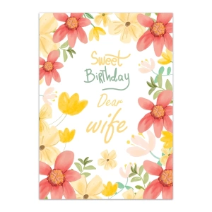 Wife Happy Birthday Greeting Cards- GC Birthday WIF 0019