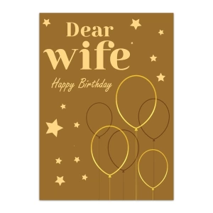 Wife Happy Birthday Greeting Cards- GC Birthday WIF 0020