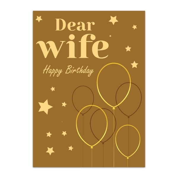 Wife Happy Birthday Greeting Cards- GC Birthday WIF 0020