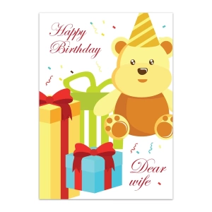 Wife Happy Birthday Greeting Cards- GC Birthday WIF 0022