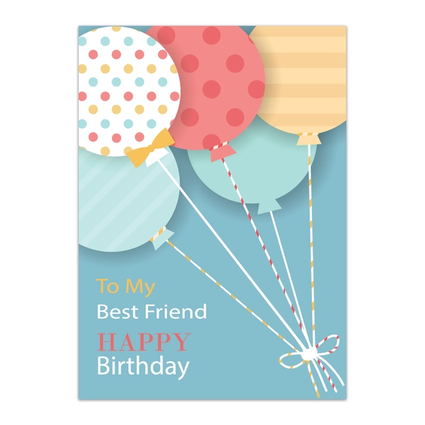 Friend Birthday Greeting Cards - GC FRI BIR 0010 - Custom Labels