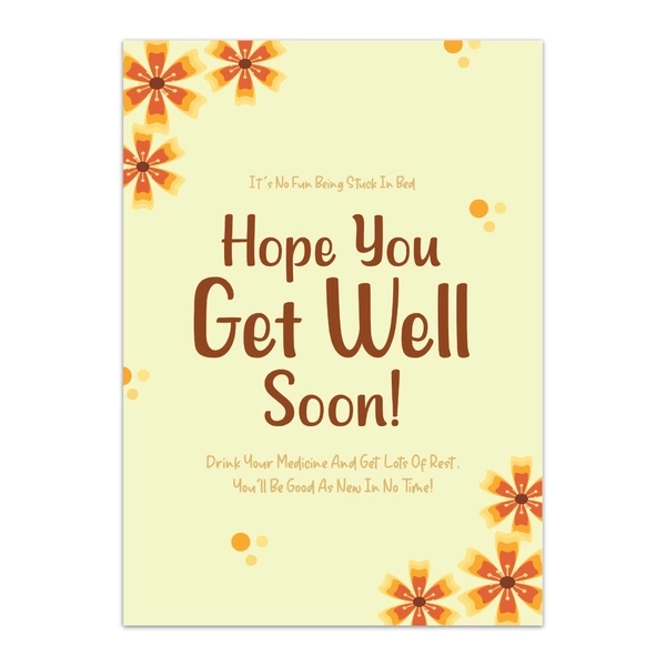 Get Well Soon Greeting Cards - GC GWS 0002