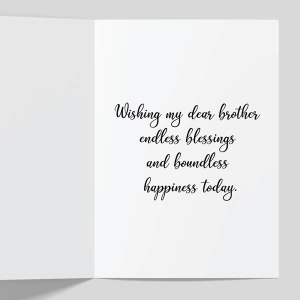 Brother Happy Birthday Greeting Cards 2 GC INNER BRO 006