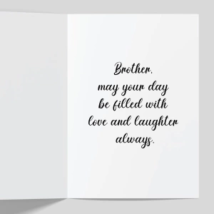 Brother Happy Birthday Greeting Cards 2 GC INNER BRO 011