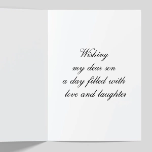 Son Happy Birthday Greeting Cards 2 GC SON INNER 011