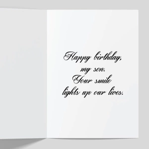 Son Happy Birthday Greeting Cards 2 GC SON INNER 024