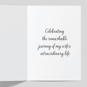 Wife Happy Birthday Greeting Cards 2 GC WIF INNER 0008