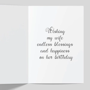 Wife Happy Birthday Greeting Cards 2 GC WIF INNER 0024
