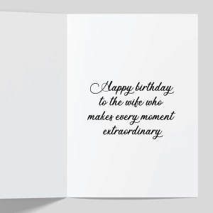 Wife Happy Birthday Greeting Cards 2 GC WIF INNER 0025