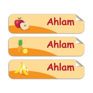 Yummy Fruits-Pack of 30 Large Waterproof Labels