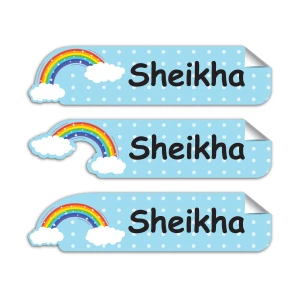 Rainbow Cloud-Pack of 30 Large Waterproof Labels