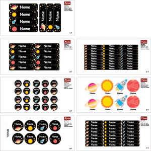 Space Daycare -Value pack of 107 labels 4 MLL202406VP1070010 3