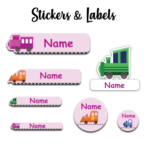 Colorful Train Engines-Value pack of 107 labels