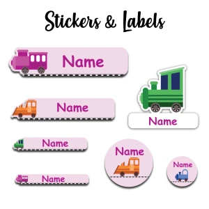 Colorful Train Engines -Value pack of 107 labels