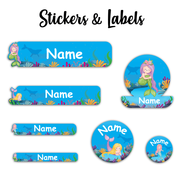 Mermaid-Value pack of 107 labels