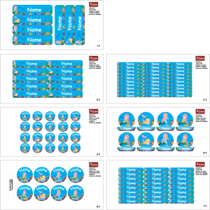 Mermaid -Value pack of 107 labels 4 MLL202406VP1070034 3