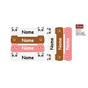 Chubby Animals -Pack of 30 Large Waterproof Labels 3 MLL202406PKLL30033 2
